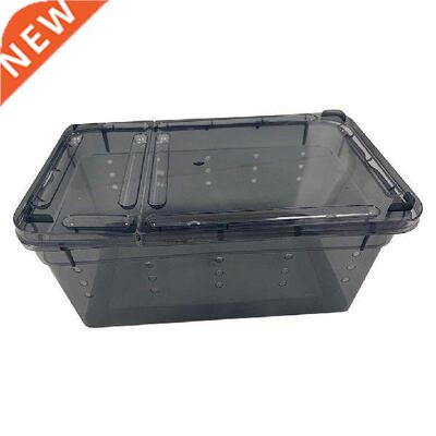 Black Reptile Water Feeding Box Turtle Breeding Tank Pet