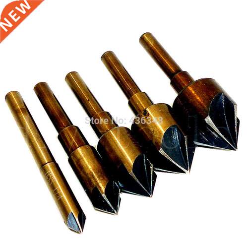 5pcs Tri-flat Hss Industrial Cobalt Countersink Drill Bit Se