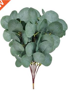 1PC Plastic Eucalyptus Leaves Fake Grass Christmas