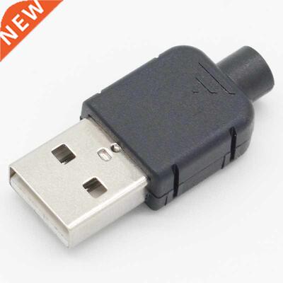 10 Sets  USB 2.0 Connector Plug A Type Male 4 Pn Assembl