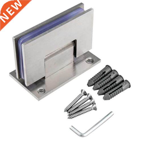 90 Degree Shower Door Brushed Stainless Steel Hinge Clamp Wa