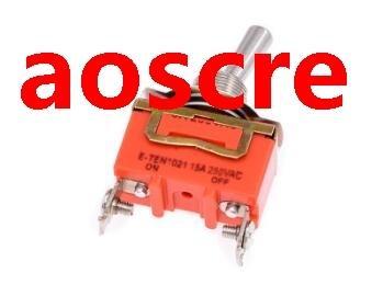 250V 15A SPST Latching Rocker Type 2 Position Toggle Switch
