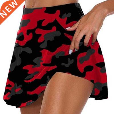 Camo Printed Women Skirt Shorts Fitness Jogger Sweat Shorts