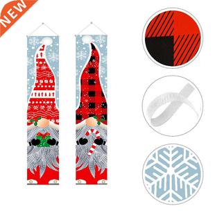 1 Pair Christmas Door Banner Door Curtains Christmas Door