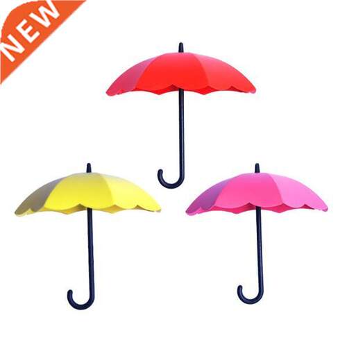 *3Pcs mbrella Shape Adhesive er Wall Hook Wedding Decoracion