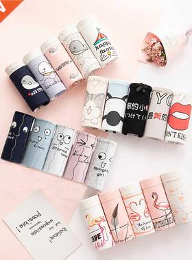 SP&CITY 5pcs/set Cartoon Cute Animal Women's Panties Sof
