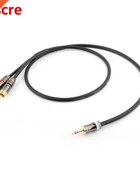 Hifi Canare 3.5mm to 2RCA Audio Cable PC Mobilephone Amplifi