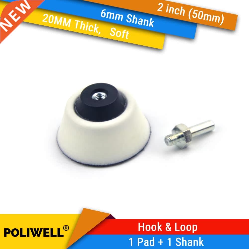 2 nch(50mm) 20MM Soft Foam Back-up Sandng Pad + 6mm Shank