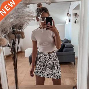 Color Leopard Print Temperament A Short Skirt Women's Spring