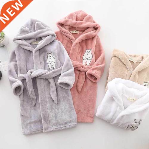 Kids Bathrobe for Girl Children Clothing Girl Flannel Bath R