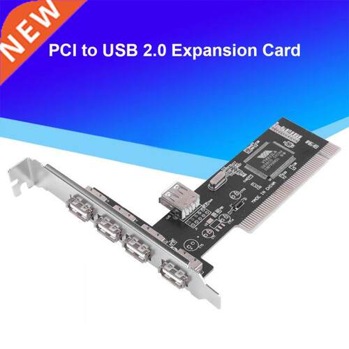 USB 2.0 4 Port 480Mbps High Speed VIA HUB PCI Controller Car