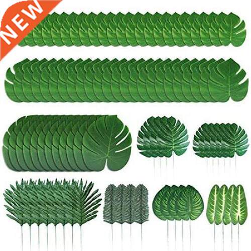 Palm Leaves Artificial Tropical Leaves With Stems Monstera