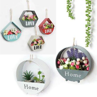 Creative Wall Flower Stand Iron Hanging Planter Wall Window