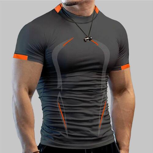 Compression Shirt Men's t shirt Men Hip Hop Gyms t-shirt tee