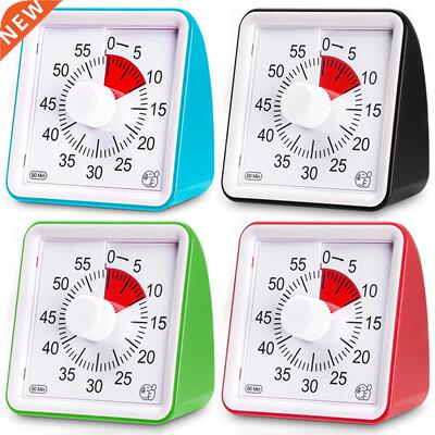 60 Minutes Analog Visual Timer Silent Countdown Clock Time M