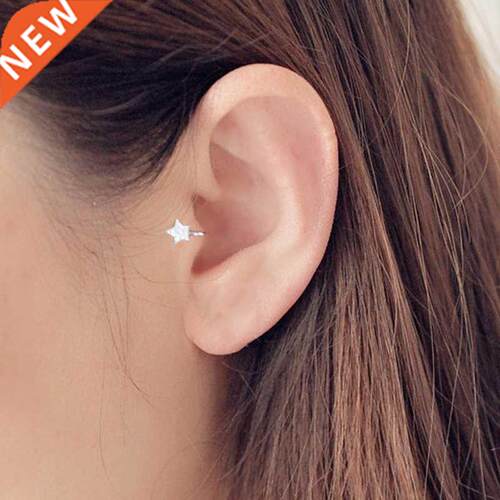 New Cute Korean Style AAA Cezch Zircon Little Star Non Pierc