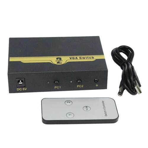 2 Port VGA switch splitter 2 in 1 out Video computer host mo