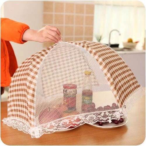 Foldable Table Food Cover Umbrella Style Anti Fly Mosquito