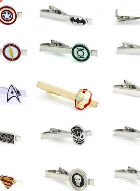 iGame Men Tie Clips Various Designs Option Novel Superheroes
