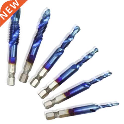 6Pcs/Set Hand Tap Drill Bits HSS Screw Spiral Point Thread H