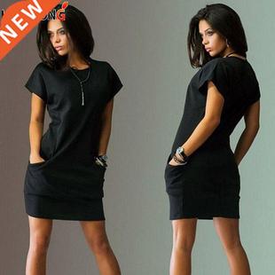 Women Poet Female Dress Summer Tshirt Dress Short Sve O