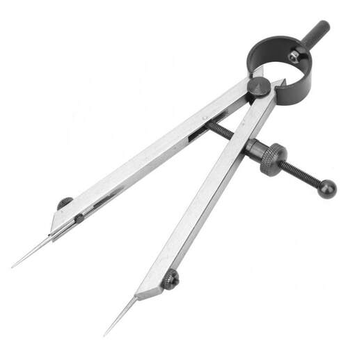 Dual Needle Spacing Compass Carbon Steel Leather Craft Tool