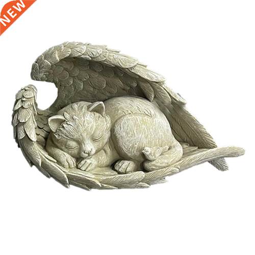 Sculpture Garden Marker Sleeping Angel Decoration Dog Cat