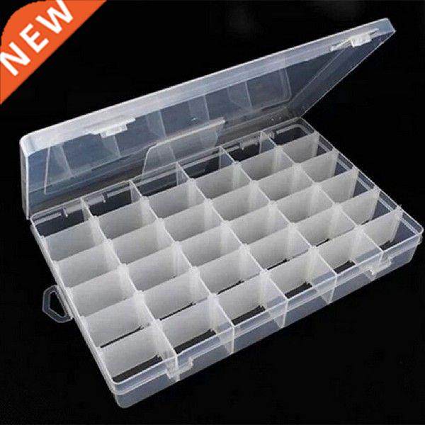 10/15/28/36 Slots Clear Plastic Empty Storage Box for Nail