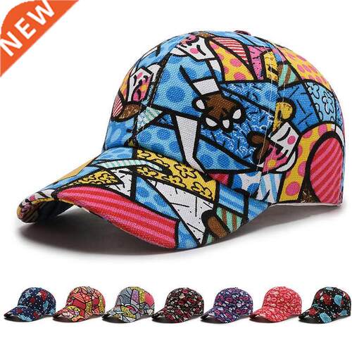 New Women Men Cartoon Print Baseball Caps Female Male Lip Fo