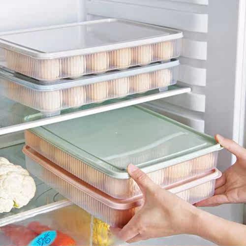 plastic Egg box kitchen egg storage box 24 Grid Eggs holder