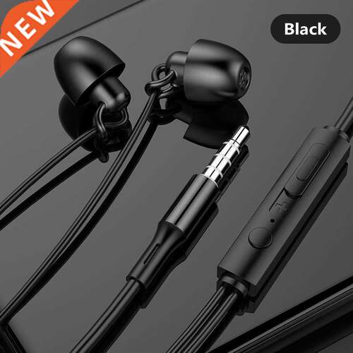 3.5mm Standard AUX Jack In-ear Hephones Portable Noise Red
