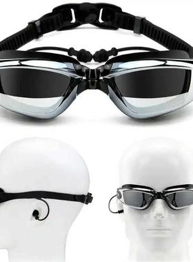 Adult Myopia Swimming Goggles Earplug Professional Pool Glas
