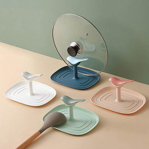 Kitchen Spatula Ladle Shelf Bird Shape Spoon Rest Pot Lid Ho