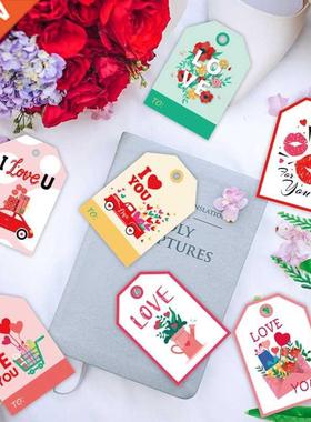 96 Pcs Valentine's Day Love Tag Love Gift Bouquet Packaging