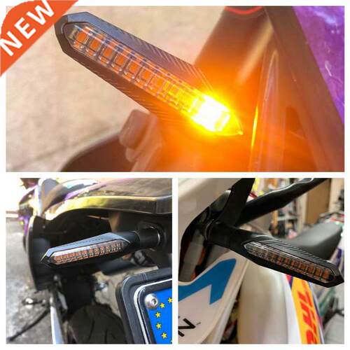4Pcs LED Motorcycle Running Turn Signal light Sequential Wat