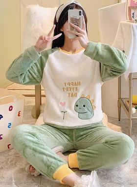 Autumn Winter Women Pyjamas Sets pajamas Sleepwear Suit Thic