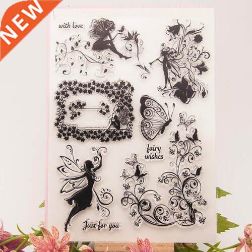 875A Fairy Flower Transparent Silicone Clear Rubber Stamp Cl