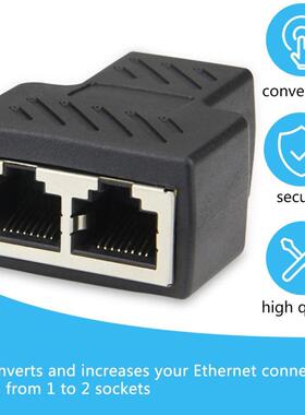 RJ45 Ethernet LAN Network Y Splitter  Ports Coupler Connect