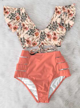 High Waist Ruffled Sexy Bikini Set 2022 Flounce Biquini Swim