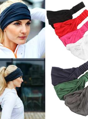 New Women Wide Sport Yoga Headband Stch Hairband Solid Elast
