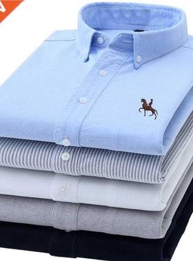 S-8XL Plus Sze New Men's 100% Cotton Oxford Shrts Me