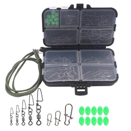 Fishing Accessories Tackle Box Luminous Beads Pin Swivels 9