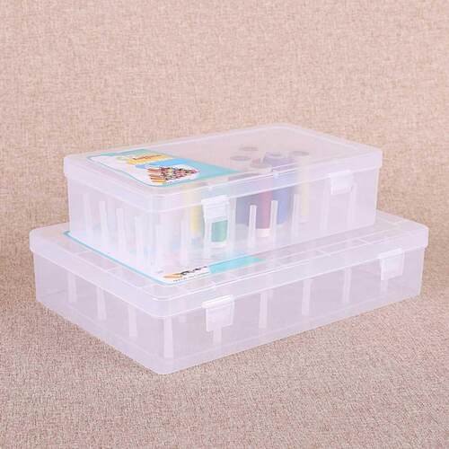 Plastic Bobbin Box Sewing Bobbins Threads Storage Sorting C