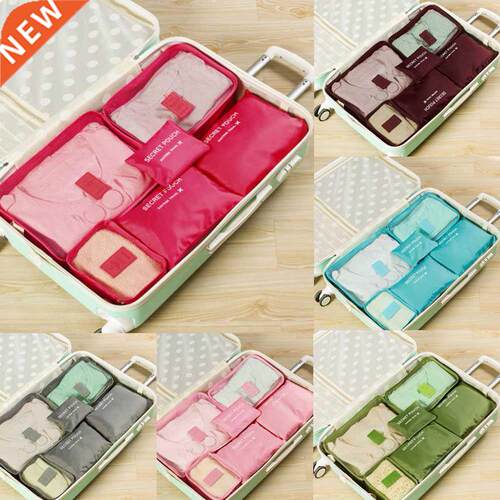 2021 Hot Selling 6Pcs Travel Clothes Storage Waterproof Bags
