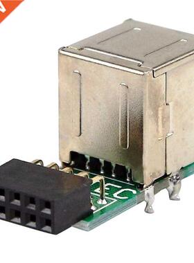 9-Pin Motherboard To 2 Ports Usb 2.0 A Female Internal Heade