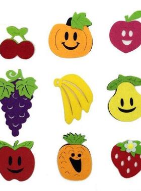 5pcs Fruits Cutting Felt Fabric Nonwoven Cloth Felts