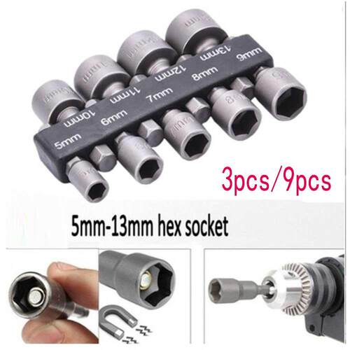 3pcs rubber strip set with hexagonal power socket rod 5-13mm