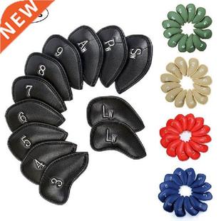 12Pcs/Set Portable PU Golf Head Covers Golf Club Iron Head