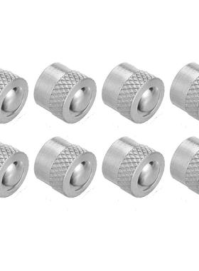 8pcs/set 8mm Valve Caps Metal Short Gasket Premium Tire Valv