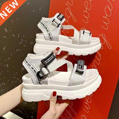 Luxury Designers Fashion Women Platform Sandals White Chunky
